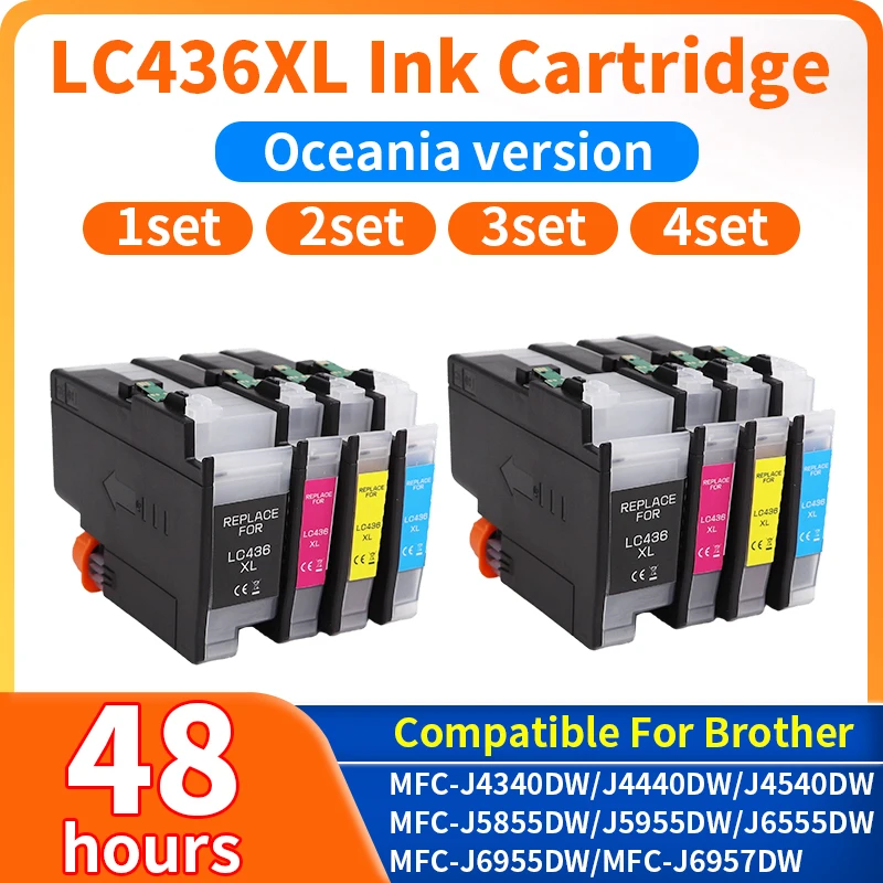 LC436XL LC436 Ink Cartridge Compatible For Brother MFC-J4340DW J4440DW J4540DW J5855DW J5955DW J6555DW J6955DW J6957DW Printer