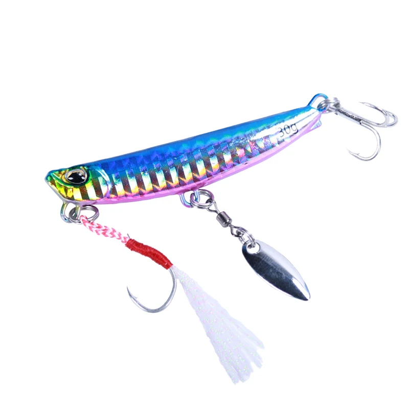 

Metal Jig Fishing Lures 4pcs Artificial Hard Baits Double Hook Simulation Sequin Bait For Bass Tuna Casting Lure Fishing Tackle