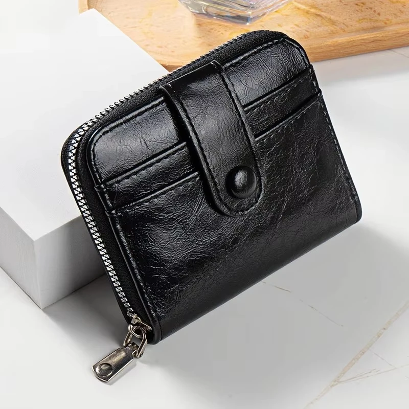 Coin Purse Zippered Wallet Zipper Wallet Fashion Card Holder For Travel Men Organization