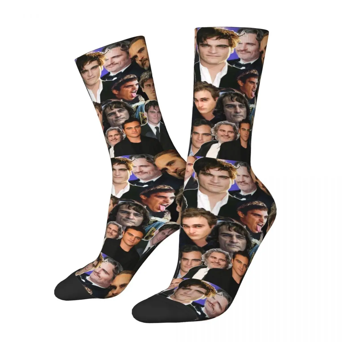 

Vintage Joaquin Phoenix Collage Theme Design All Season Socks Merch for Female Cozy Printed Socks