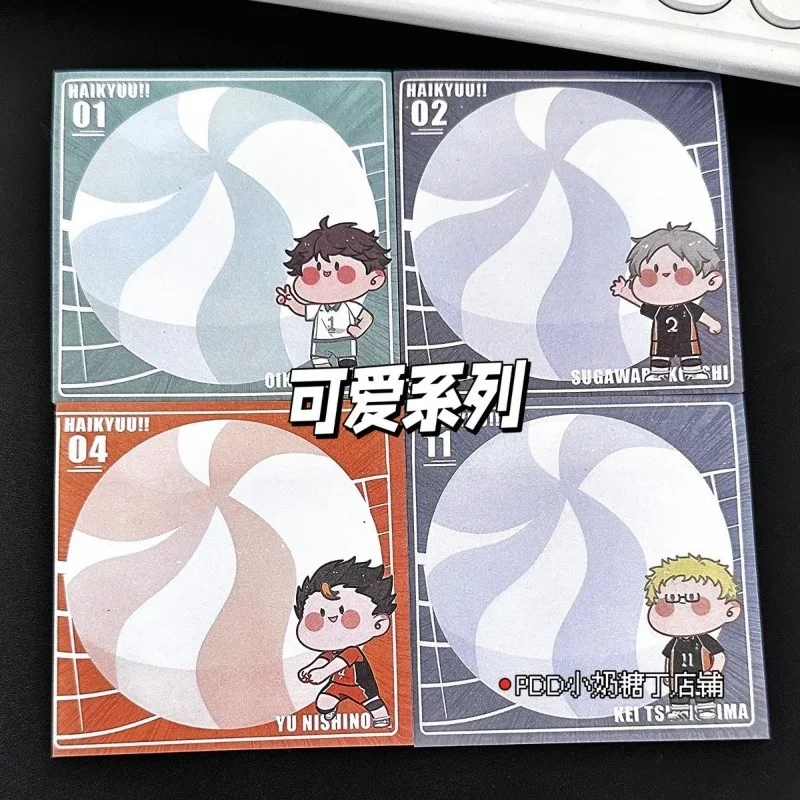 Haikyuu Anime Sticky Note Shoyo Hinata Hildrens Stationery Student Message Collection Kids Gift Bookmark Diy Hand Account Diary