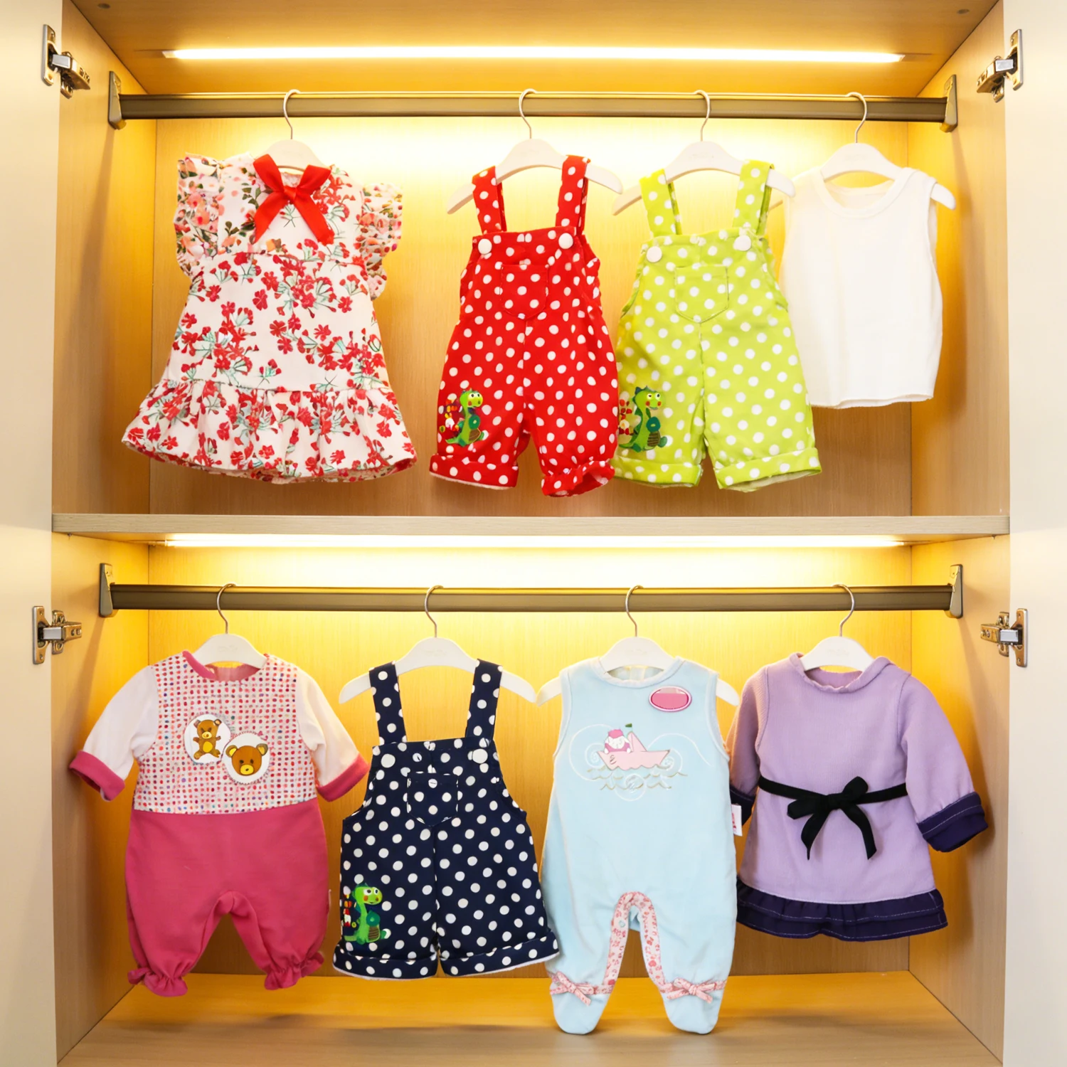 Cute Flower Doll Dress For 18-inch American Dinosaur Lamb Bear Rompers Jumpsuits Clothes Set For 43cm Baby Newborn & OG Doll Toy