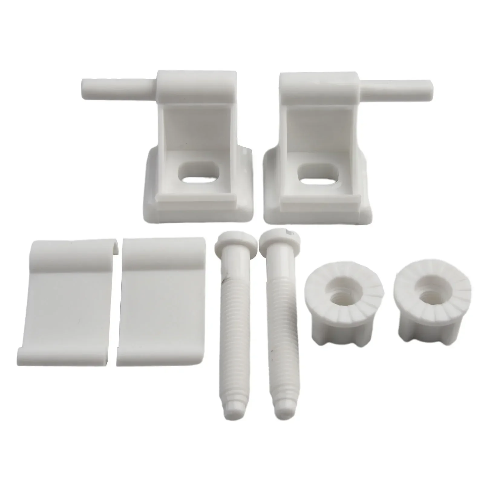 Kit de reemplazo de bisagra de s-eat de plástico para inodoro, accesorios para asiento de inodoro, tornillos de fijación, tuercas, tornillos para cubierta de inodoro, accesorios de baño