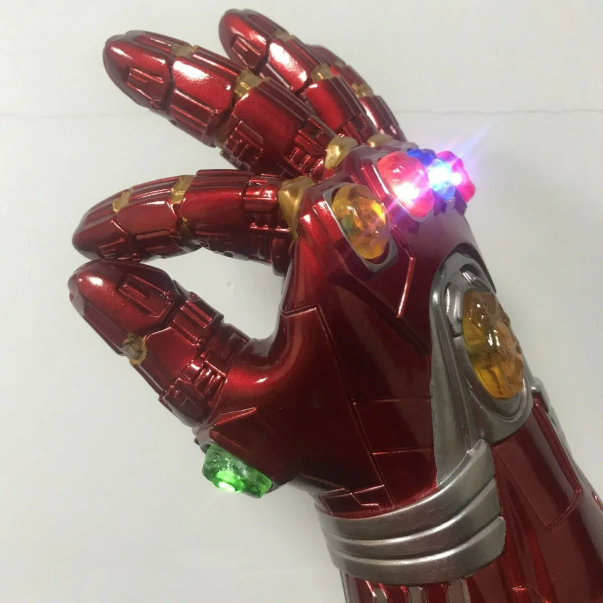 Marvel Iron Man Glove with Removable/Non-Removable Gem Stones, Ironman Fist Cos, Infinity Gauntlet, Replica for Adults Kids Gift view 4
