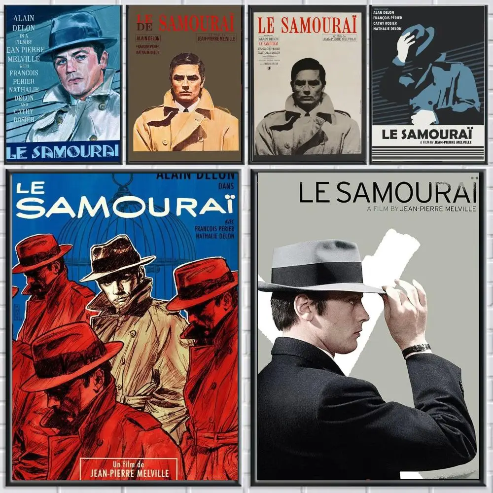classic movie L-Le Samourai-I Poster Peel and Stick Wall Art for Cafe Office Bar and Home Decoration