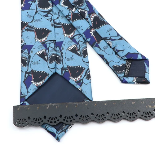 Imagen 2 del producto Nuevo diseño, novedad, corbatas para hombre, corbata suave y delgada, labios, calavera, pescado, hamburguesa, estampado, corbatas para hombres, accesorios para fiesta de boda