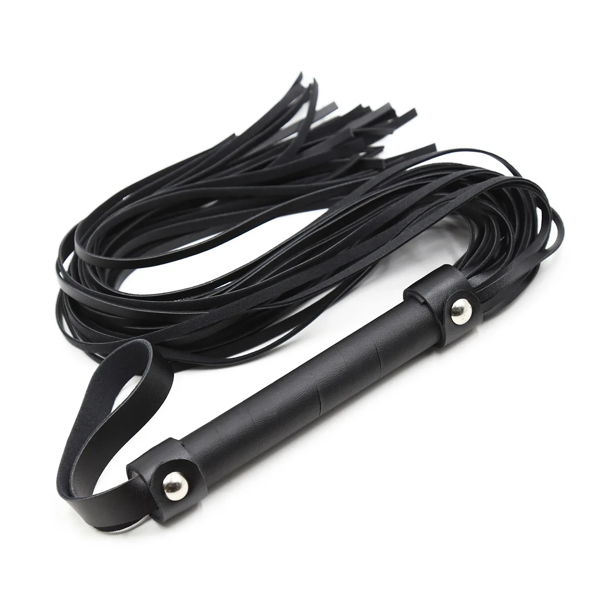 

High Quality Pu Leather Pimp Whip Racing Riding Crop Party Flogger Hand Cuffs Queen Black Horse Riding Whip