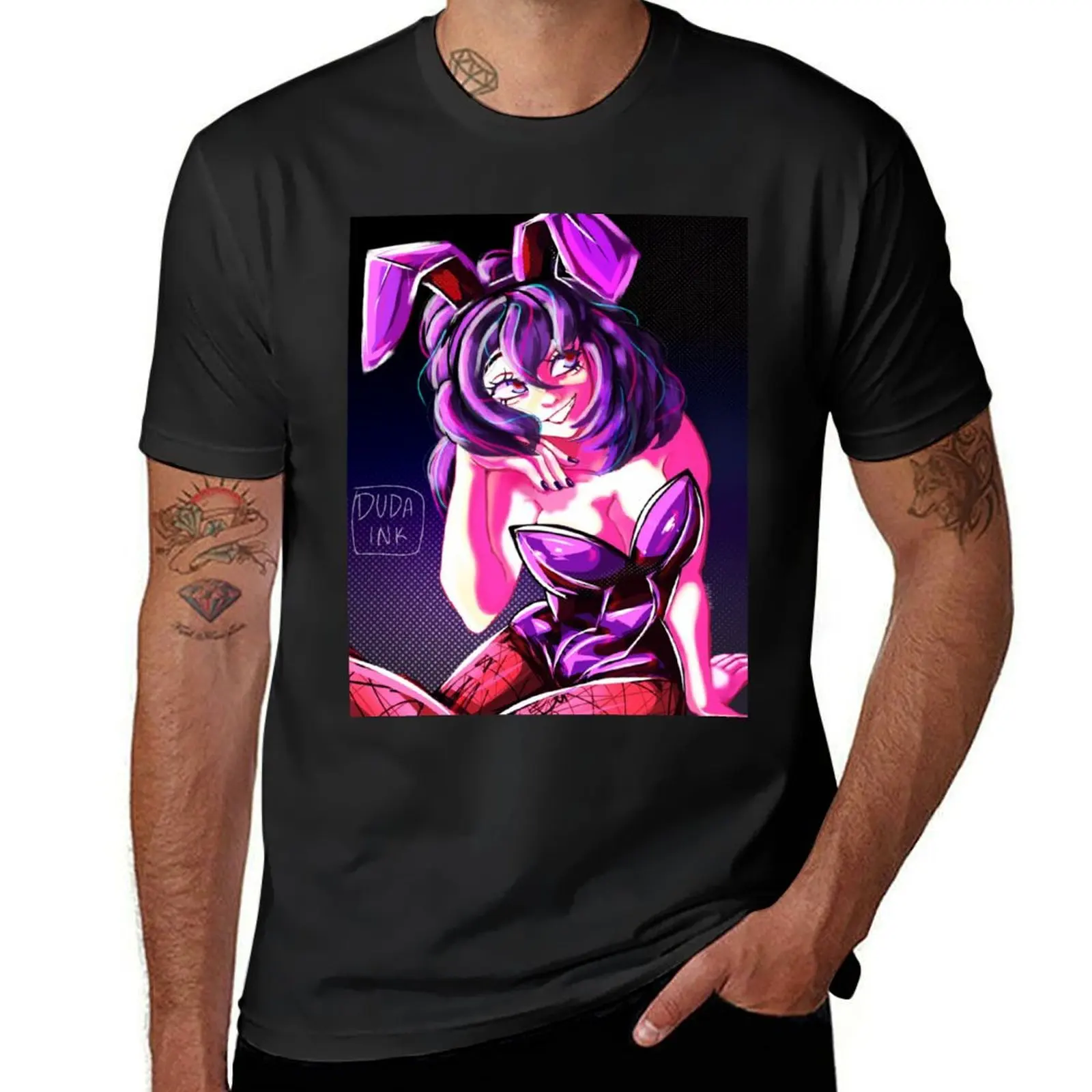 

Bunny Girl T-Shirt rapper graphic tees oversized Men's t-shirt