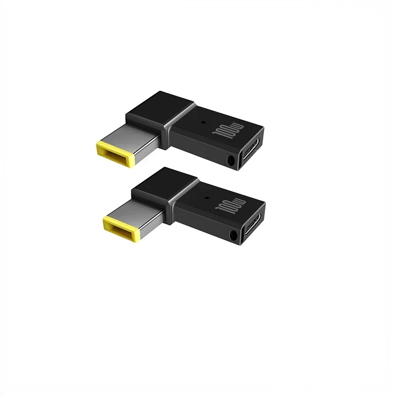 Conector do adaptador de alimentação portátil, tipo C, fêmea para conversor DC macho, PD, 100W, carregamento rápido, Lenovo Thinkplus, laptop, PC