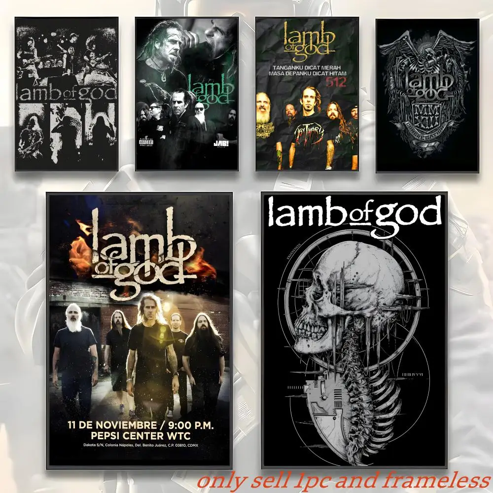 Heavy Metal Music Band L-Lamb Of God Poster Room Wall Art Decor Waterproof Poster For Home Bar Bedroom Decoration Gift