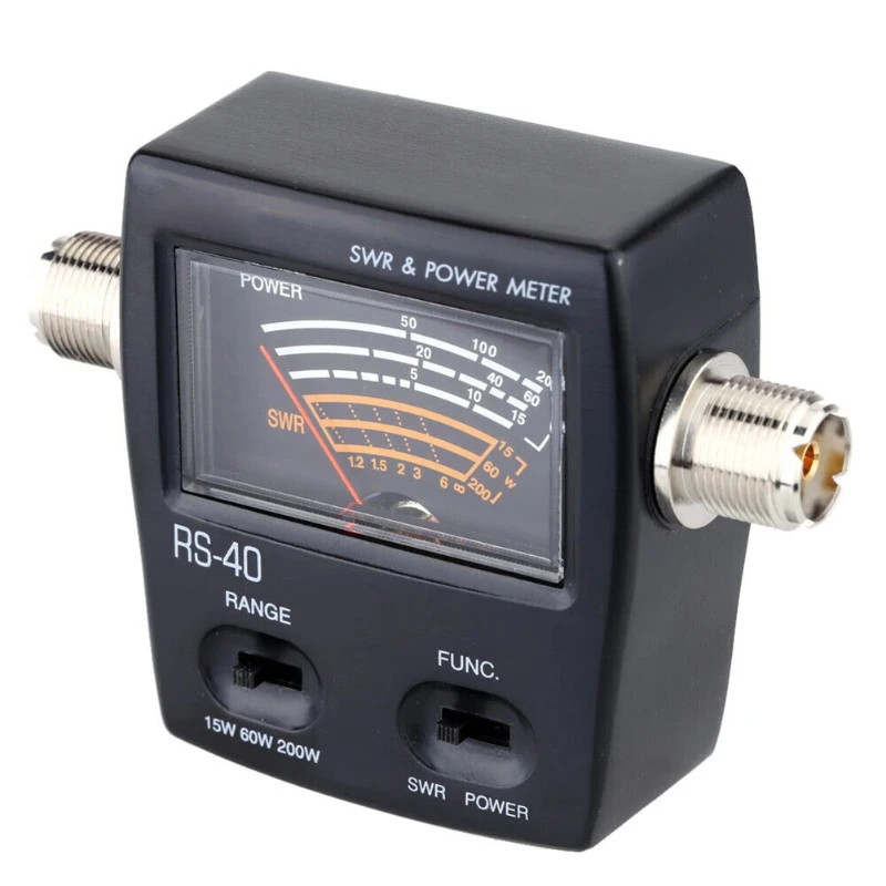 

RS-40 Power SWR MeterStanding Wave Meter Power Meter For HAM Mobile Radio UHF VHF 144/430MHz 200W