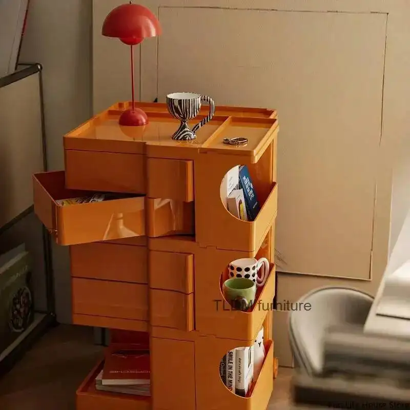 Cabinet Cabinet Multi-functional Storage Nordic Movable Trolley Snack Storage Style Simple Internet Celebrity Bedside Table