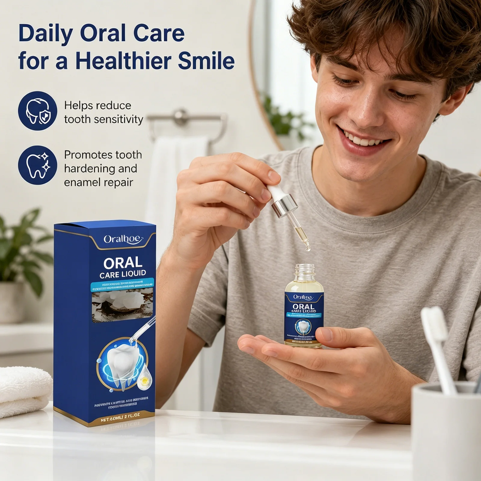 Oral Care Liquid Reduces Tooth Sensitivity Repairs Enamel Strengthens Teeth Brightens Tooth Daily Gentle Oral Care Oralhoe