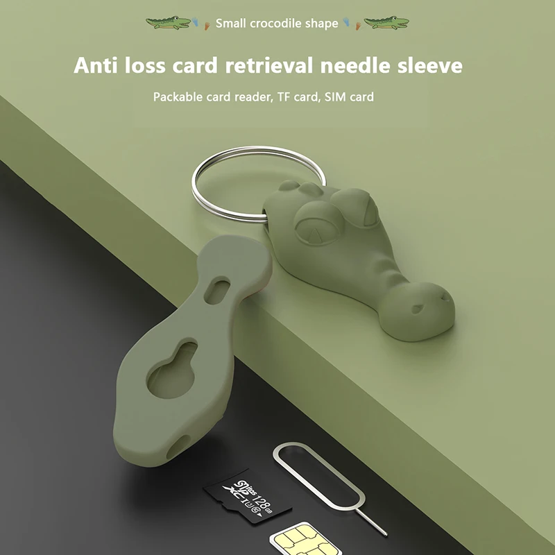 Cartão SIM Removal Needle Pin e Bandeja Anti-lost, Keychain Split Rings, Storage Case, Ejecter Tool, Telefone, TF Card, Charme