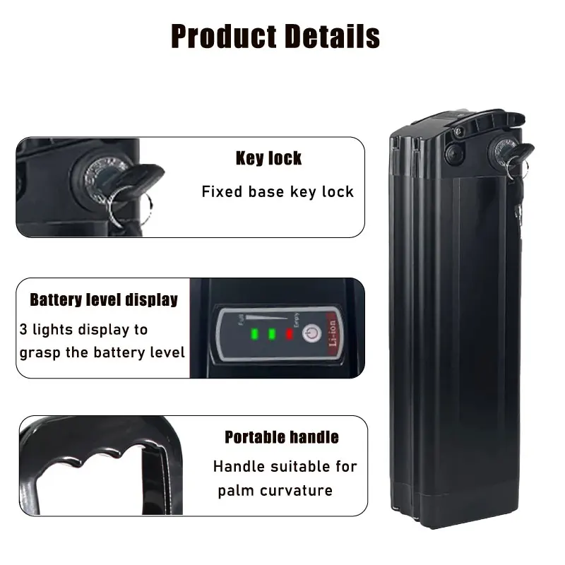 Brand new 48V20ah 30ah 40ah 50ah 60ah lithium battery pack Silver Fish battery 500w lithium-ion takeaway driving bike