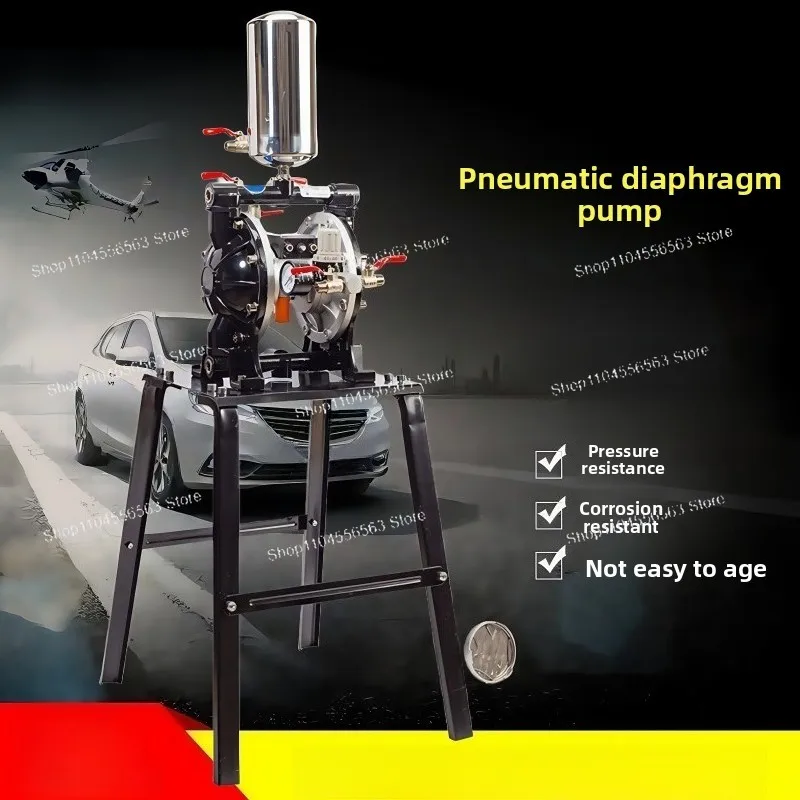 Pneumatic Diaphragm Pump A10 A20, Stainless Steel Material, Transfer Pump for Ink, Latex Paint, Glue, Matching Paint Gun