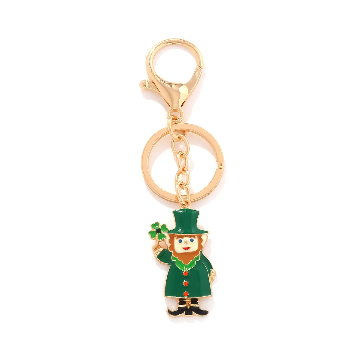

European and American creative oil-dripping green cartoon character pendand keychain bearded pendant
