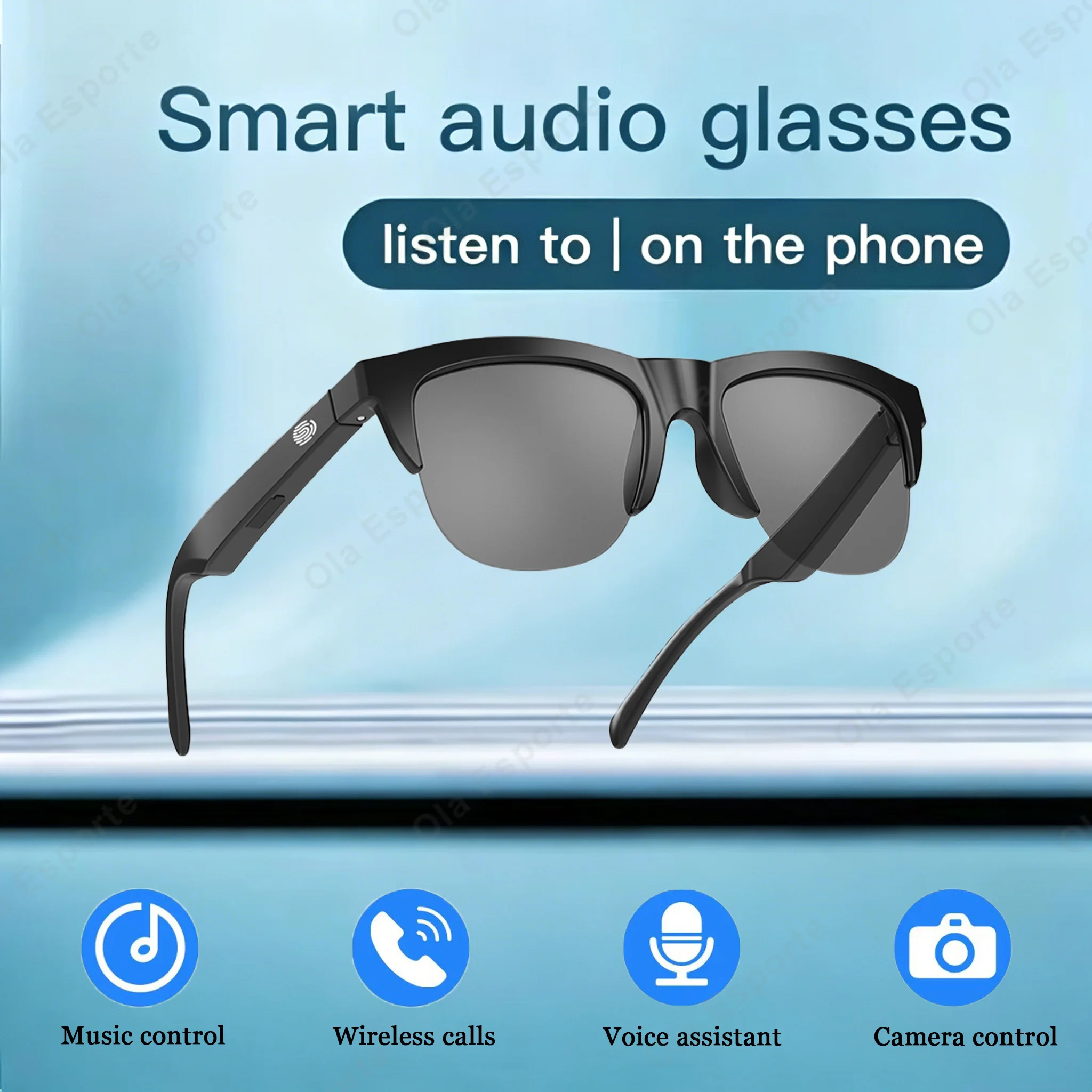

New Smart Bluetooth V5.3 Sunglasses Glasses Call Outdoor Sports Headphones HIFI Black Technology Anti-touch UV For Men And Women