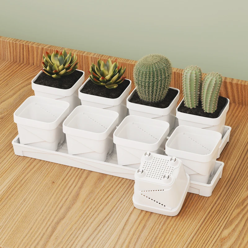 Plastic Flower Pots for Window Sills, Versatile Seedling Trays for Succulents, Herbs & Small Plants, Wholesale Lots