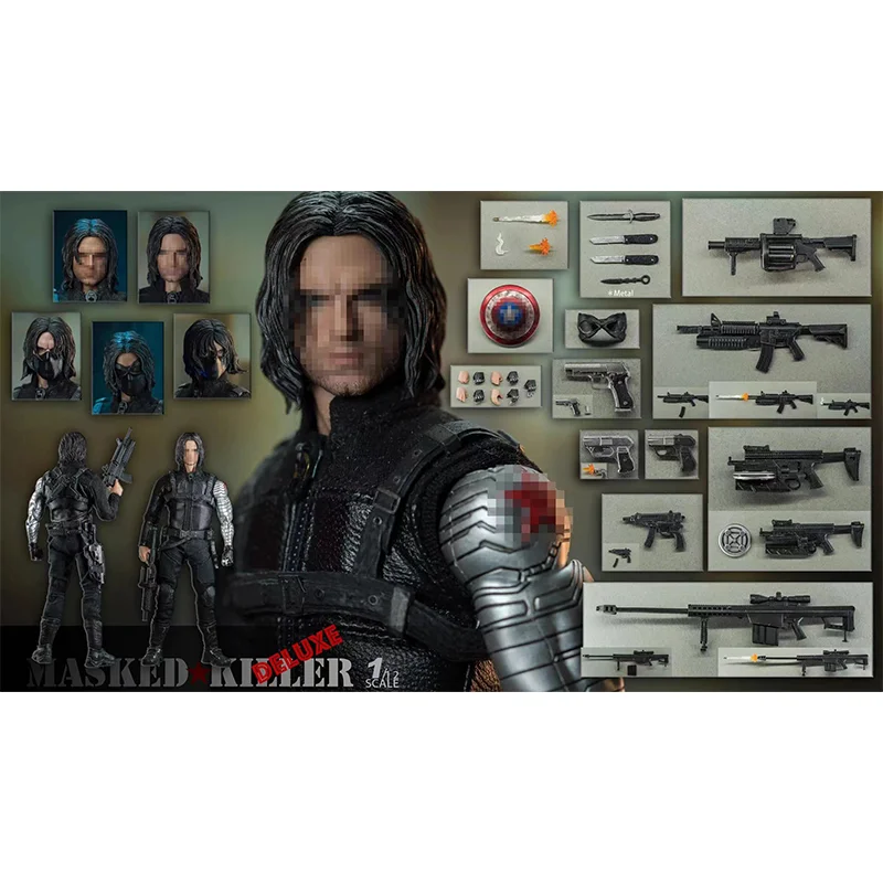 In Stock Original Nota Studio 1/12 Winter Soldier Deluxe Edition Captain America 2 Bucky Barnes Masked Killer Anime Model Toys