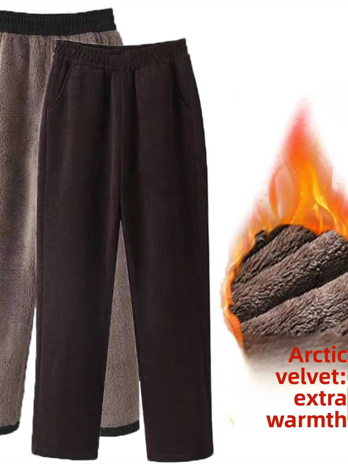 

Утепленные брюки на флисовой подкладке с высокой талией, осенне-зимние, повседневные, из хлопкового вельвета, для женщин среднего и старшего возраста, фасон Харлан.