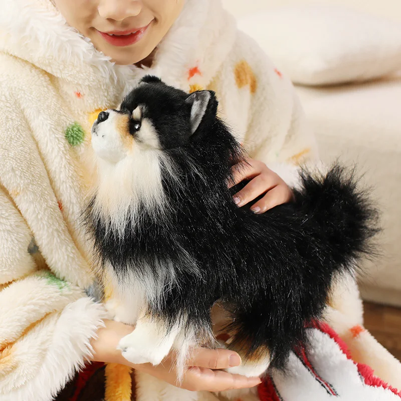 Lifelike Dog Plush Toy Fluffy Stuffed Animals Chihuahua Soft Doll Real-Life Dog Home Decor Kid Toy Birthday Gift For Dog Lover