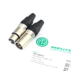 10PCS/lot FOR NEUTRIK connector 5PCS NC3MXX & 5PCS NC3FXX Male et femelle Un ensemble 3 Broches XLR Connecteur avec!