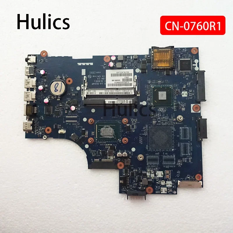 Used  CN-0760R1 Motherboard FOR Dell 15R 3521 5521 Laptop  760R1 0760R1  I5-3337U CPUVAW00 LA-9104P DDR3