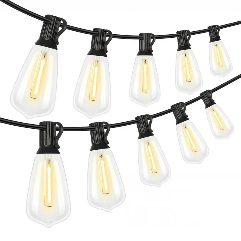 50ft/150m St38 Lamp Buitenlicht String Warm Wit Lamp Edison Lamp Hanglamp Waterdicht en Onbreekbaar E12 Socket