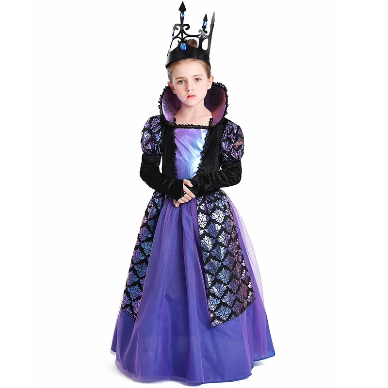 Ele Princ Dr for Girls Stage Performance Costume Witch Queen Outfit Autumn Collection Polyester Fiber O2O Exclusive