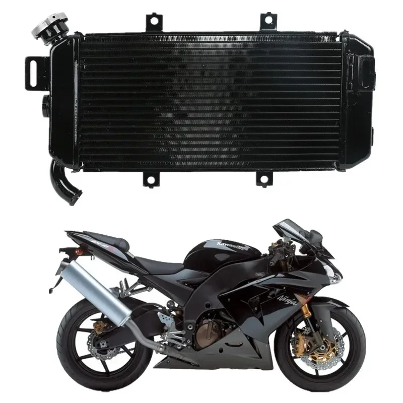 For Kawasaki ER6N ER-6F Ninja 650R 2006-2008 2007 Motorcycle Parts Alloy Radiator Cooler