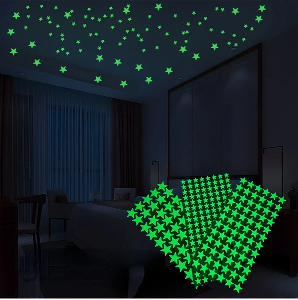 Luminous Wall Stickers Rooms Dots Stars Ceiling Wall Decals Glowing Stickers Wall Decals Glow In The Dark Home Decor for Kids