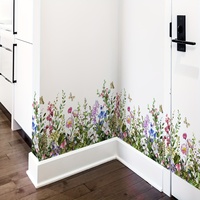2 Sheets Wall Stickers - Floral and Botanical Designs for Effortless Home Ambiance for Bedroom, Living Room, Entryway