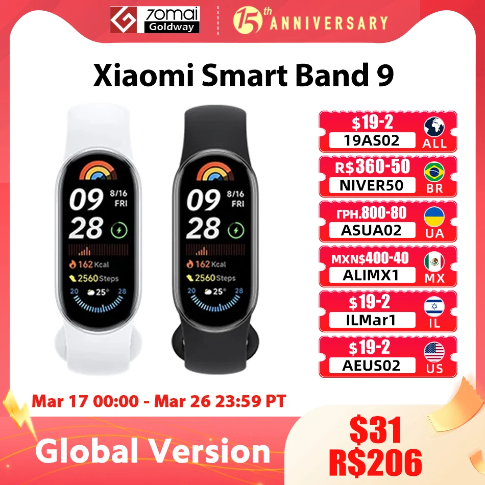 Global Version Xiaomi Smart Band 9 150+ Sports Modes Sleep Monitoring 1.62