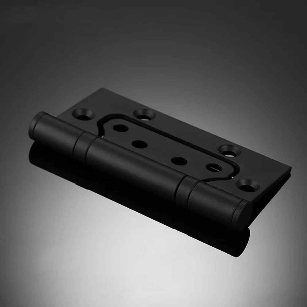

3Pcs Black Stainless Steel Mute Hinge Thickened Flat Door Loose-Leaf Hinge Silent Anti-Rust for Home Club Hotels