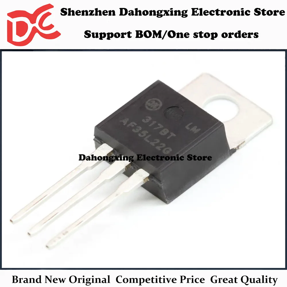 

New Original 10Pcs LM317BTG LM317BT 317BT TO-220 Three-terminal Adjustable Voltage Regulator IC Transistor Great Quality