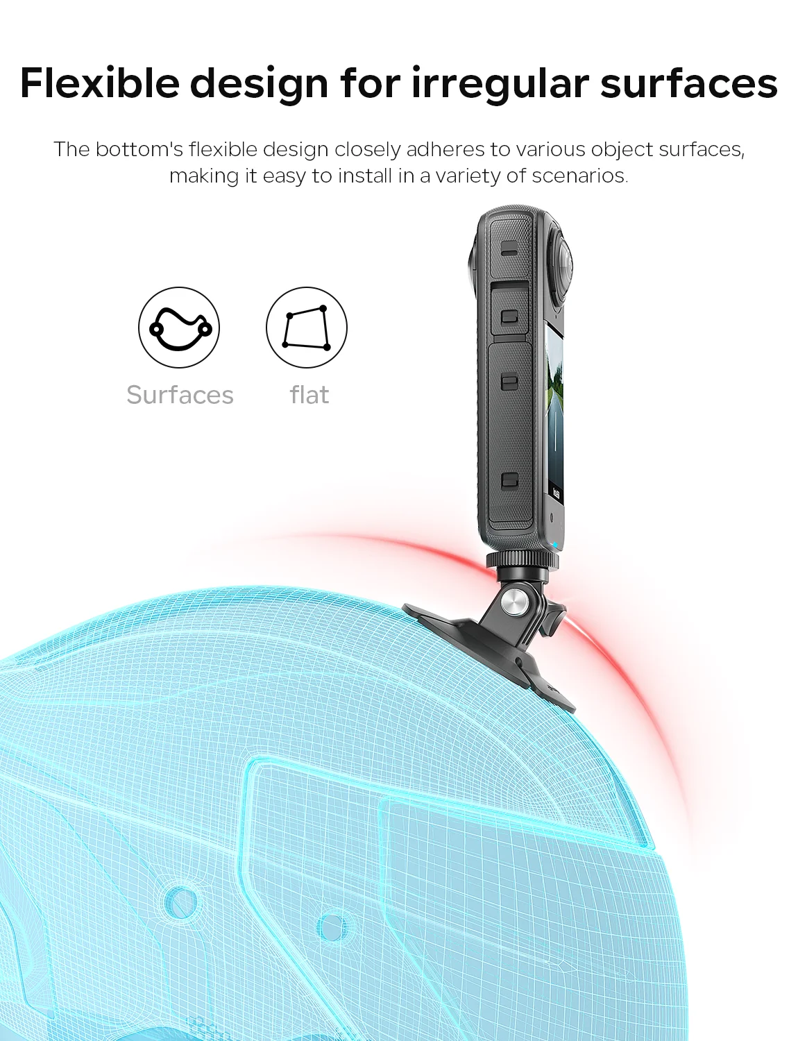 For Insta360 X4 Riding Mount Dock For DJI action 4 Dock Sports Camera Accessories