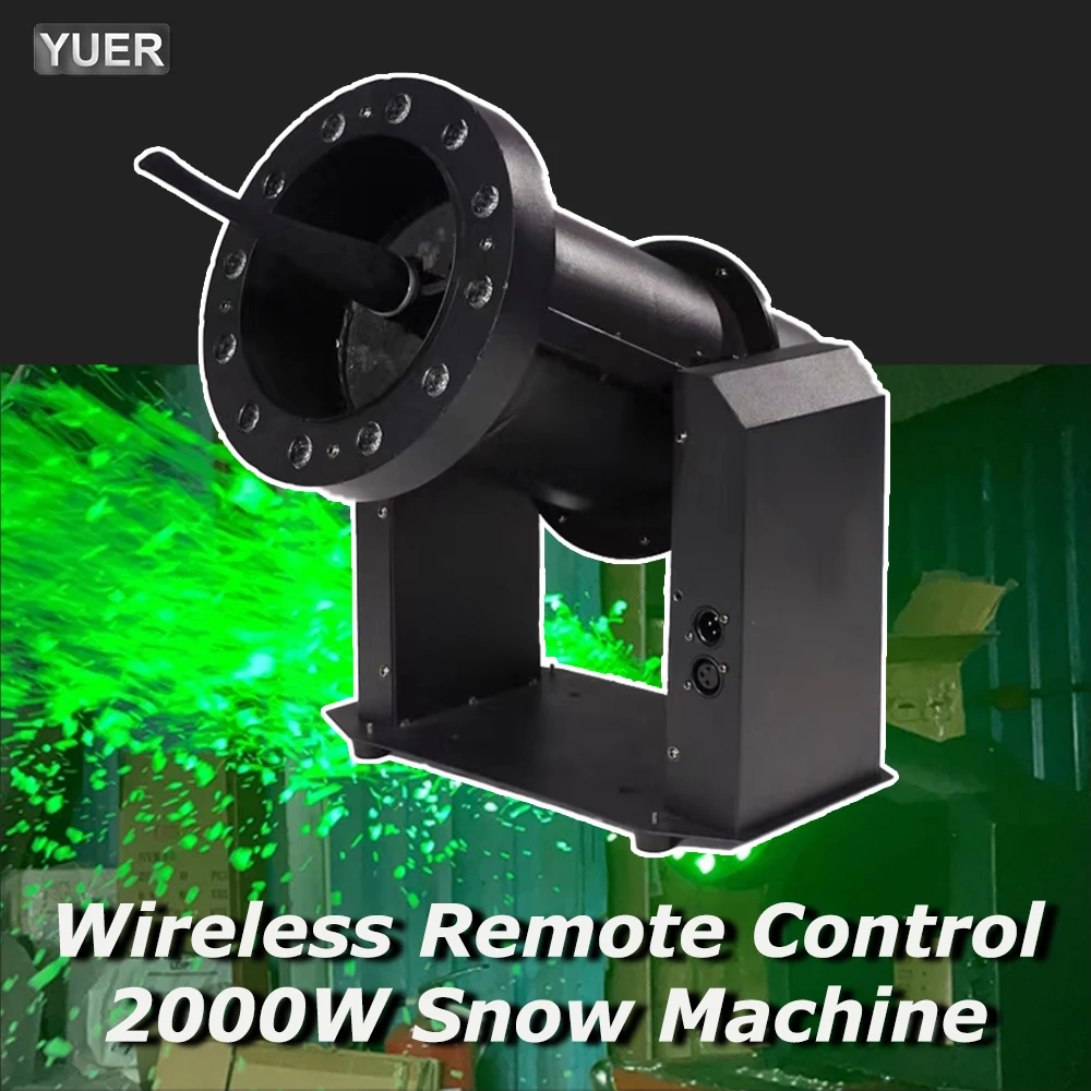 2000W Wireless Remote Control LED Snow Machine /Snow Making Machine Snowflake Maker for Christmas Wedding Party Stage Effects