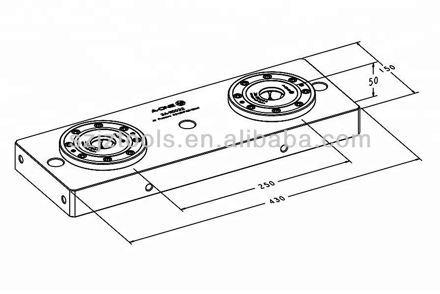Point  Chuck System Centering Base Plate Double Chuck