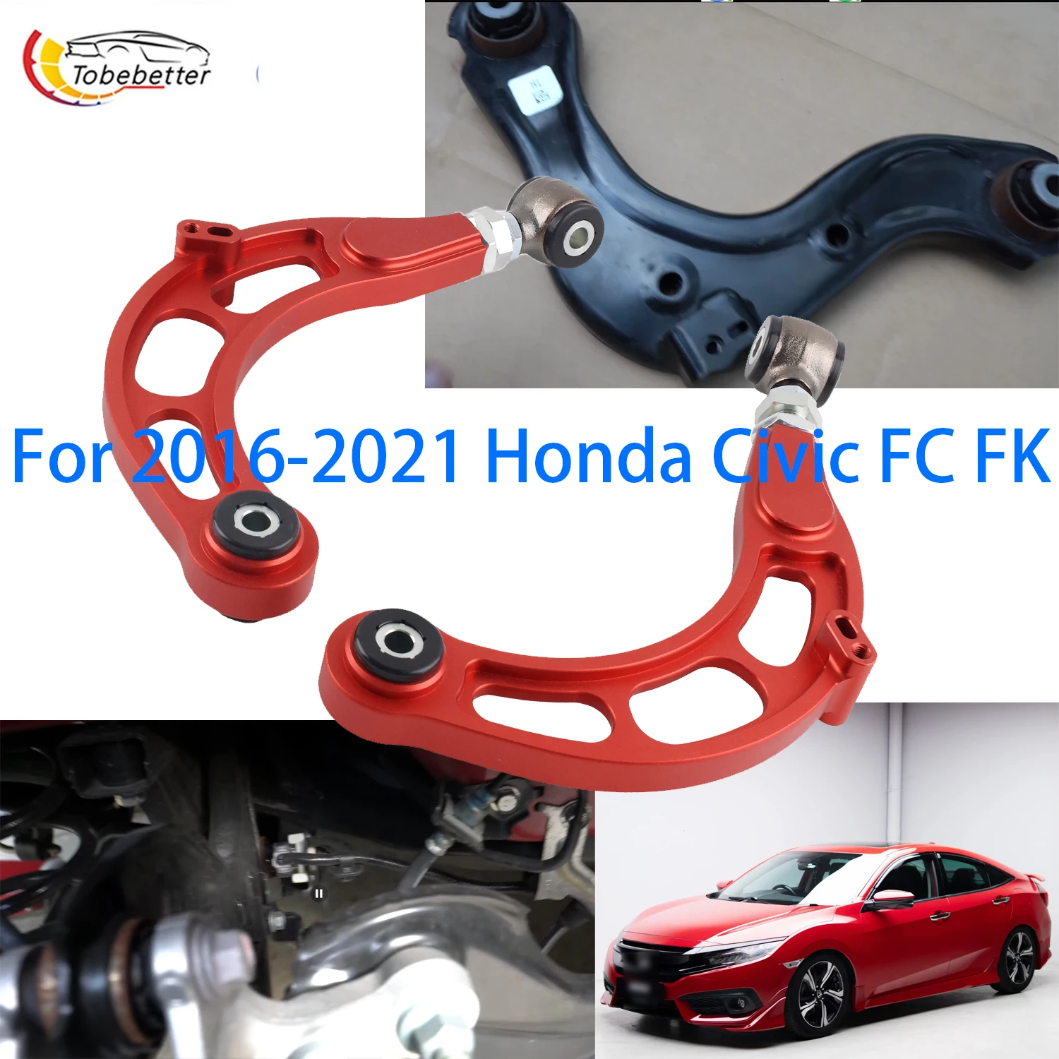 

Adjustable Rear Camber Arms Kit Pair For 2016-2021 Honda Civic FC FK performance AK-285-A
