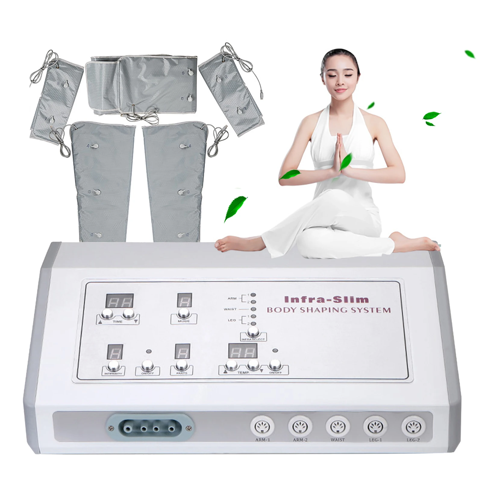 KYD-A1217 Far-Infrared Slimming Suit, Air Pressure Massage Heating Body Slimming Leg Massager for Circulation Foot Leg Full Body