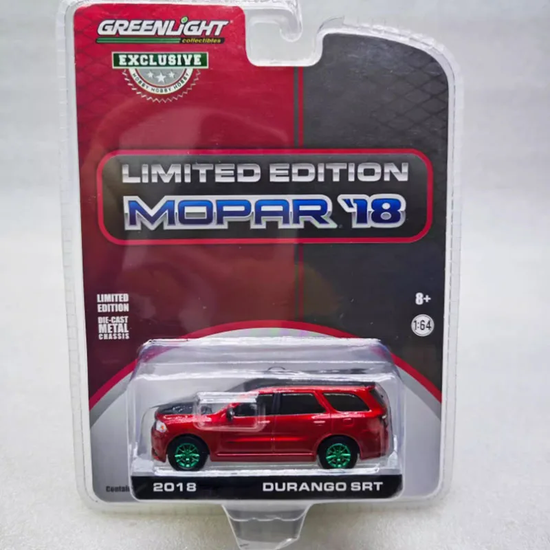 

Литой под давлением Greenlight, масштаб 1:64, 2018, Durango's SRT, зеленая машина, модель автомобиля из сплава, статическая коллекция, сувенирный подарок