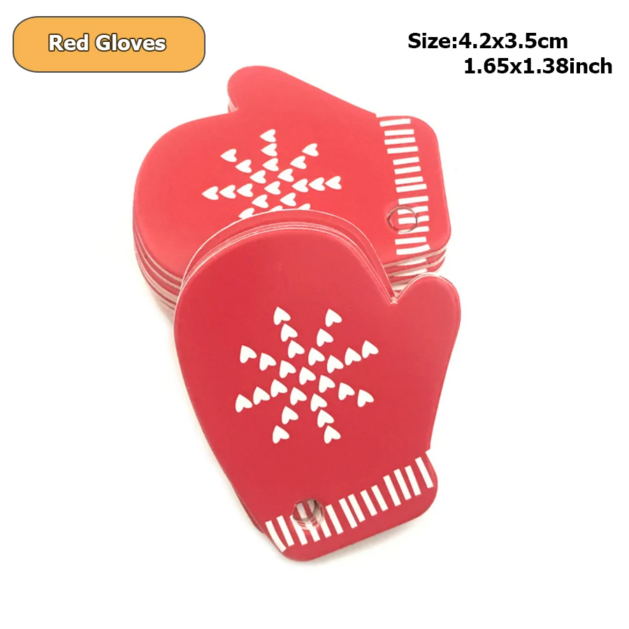50 sztuk świąteczne przywieszki papierowe Mini święty mikołaj wiszące ozdoby karty do pakowania ciasteczek ciasteczek dekoracje DIY rzemiosło tagi — zdjęcie 7