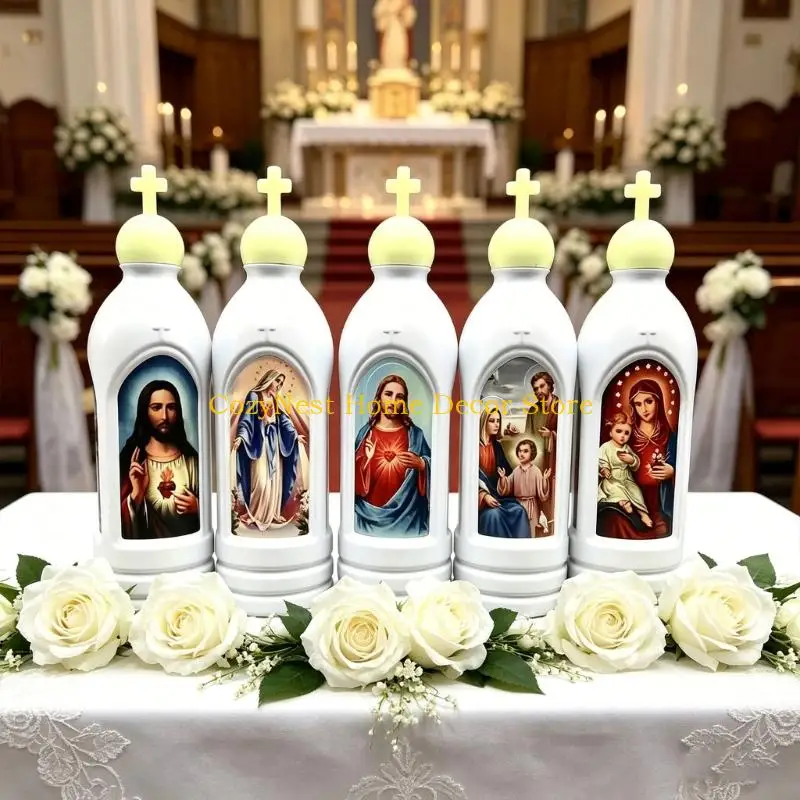 92MF Refillable Holy Water Bottles Church Supplies Holy Water Container Empty Container First Communion Gift for Guests