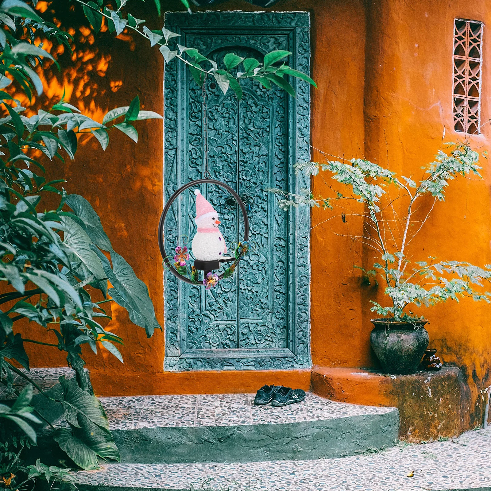 

1Pcs Snowman Hanging Light Solar Powered LED Outdoor Yard Decoration Garden Courtyard Landscape Lamp Christmas Gift