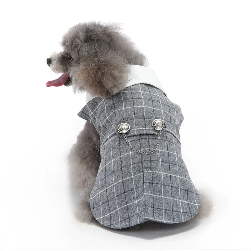 Luxurious Male Pet Costume for Small Dogs High Quality Puppy Dog Tailcoat Suit Dress Chihuahua Maltese mascotas Wedding Clothing