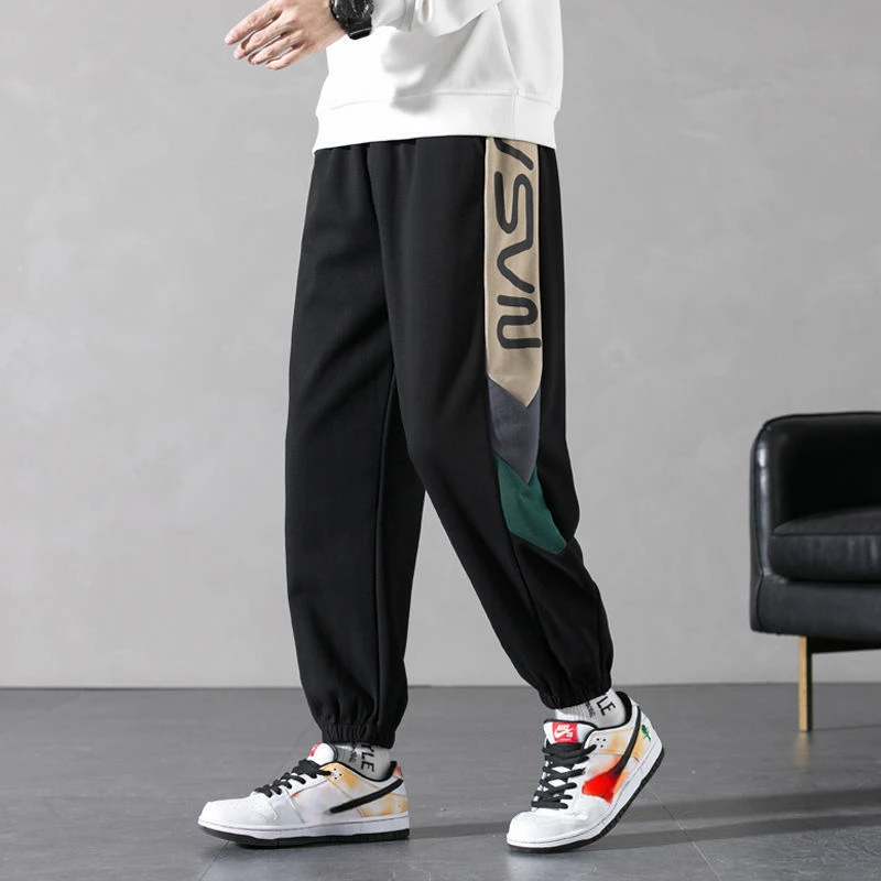 

Trousers Cotton Male Sports Pants Harem Wide Leg Original Men's Sweatpants Clothing Adult Sweat-shirt Long Luxury Big Size Loose