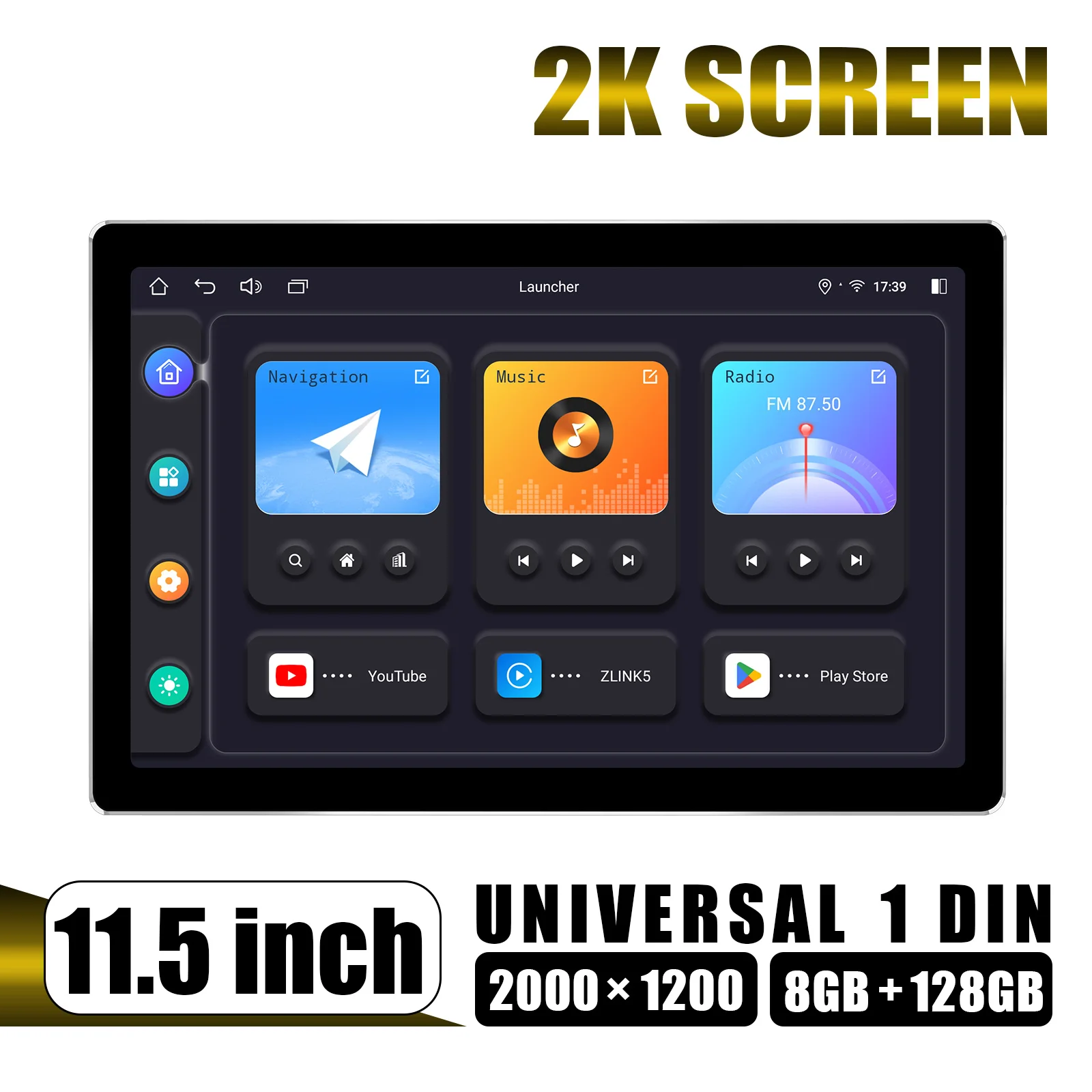 

JOYING 11.5"2K Qled 2000*1200 8G 128G Car Radio Stereo Multimedia Player With GPS Navigation Built In HDMI Carplay Android Auto