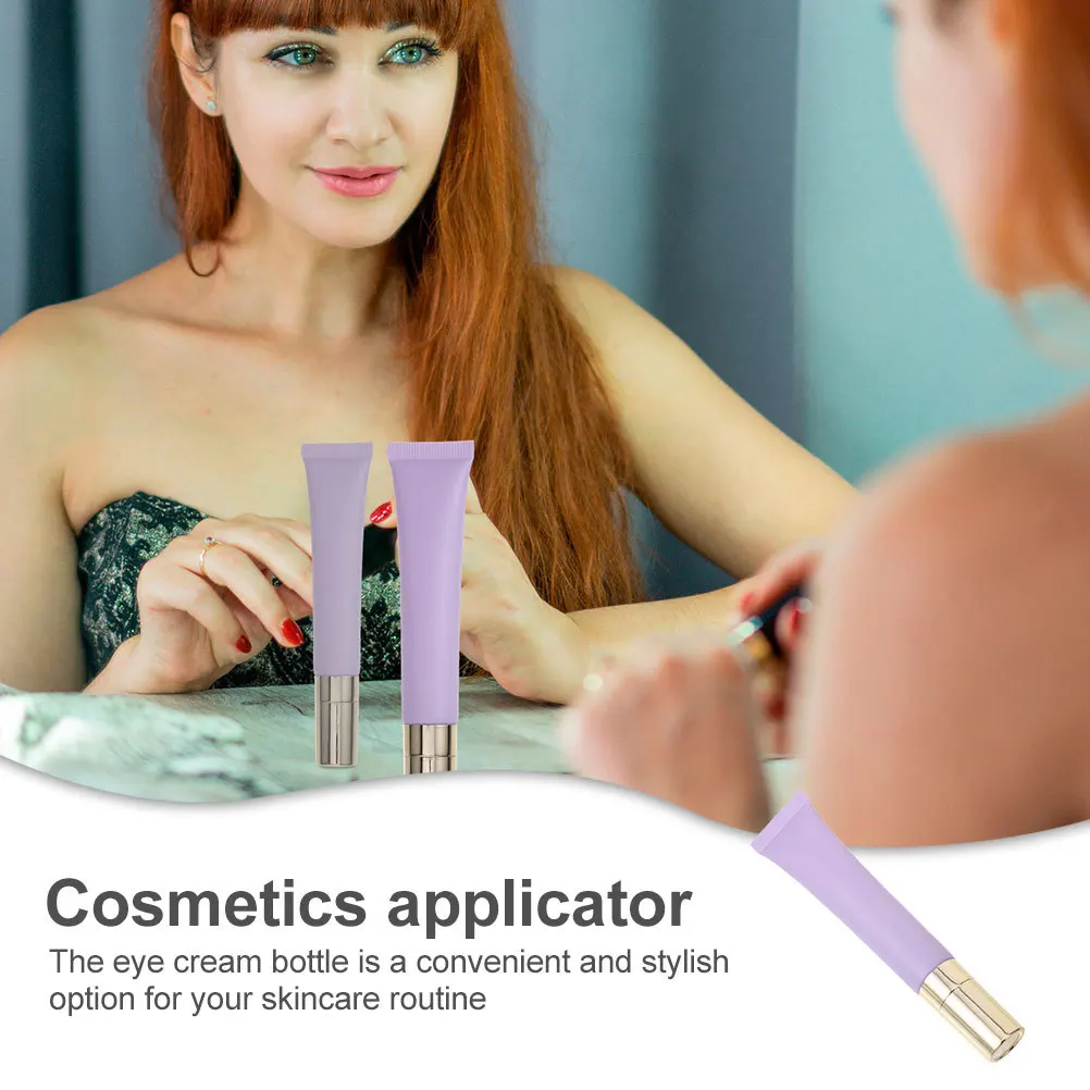 

3pcs Eye Cream Essence Liquid Refillable Tube Empty Container Portable Travel Squeeze Bottle For Essential Oil