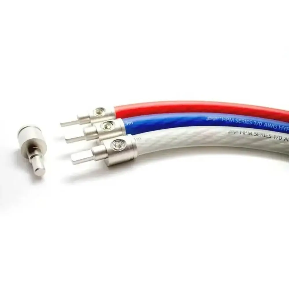 

New Pure Copper Car Audio Connector 0GA 4GA 8GA Gold Silver Audio Amp Input Adapter Car Speaker Wire Terminal